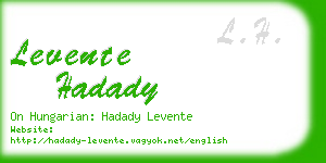 levente hadady business card